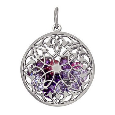 Подвеска из серебра с фианитами Подвеска из серебра с фианитами