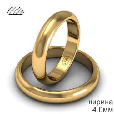 Обручальное кольцо для женщины из красного золота комфорт