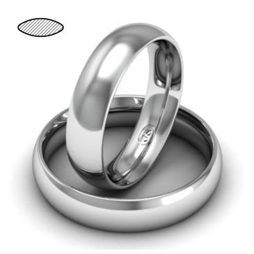 Обручальное кольцо из платины с комфортной посадкой