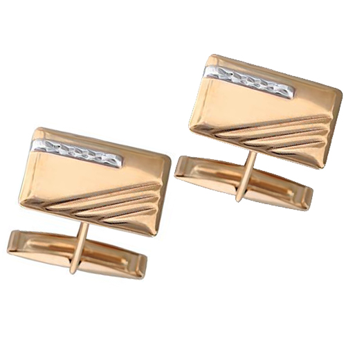 Золотые запонки без вставки Золотые запонки без вставки