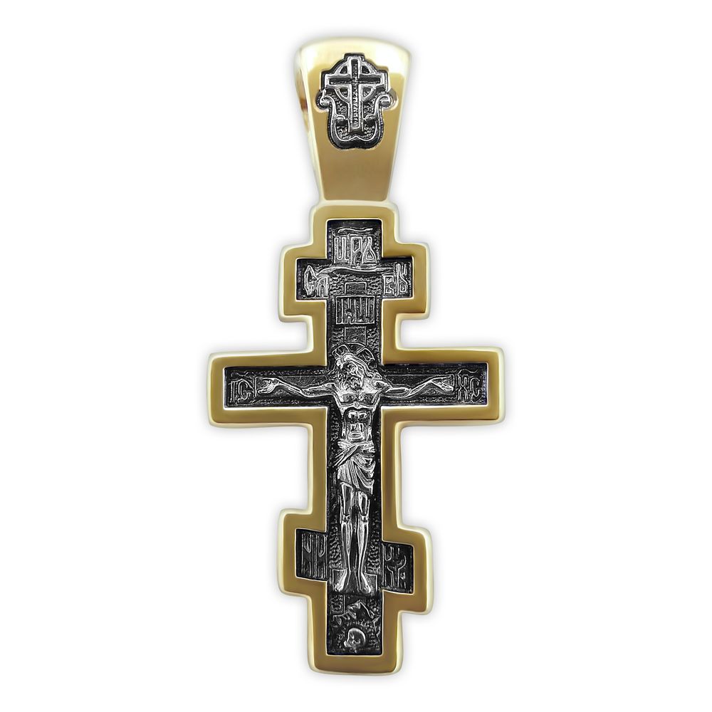 Золотой крест с чернением. Распятие Золотой крест с чернением. Распятие
