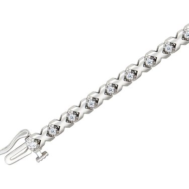 Браслет женский бесконечность с фианитом из золота Браслет женский бесконечность с фианитом из золота