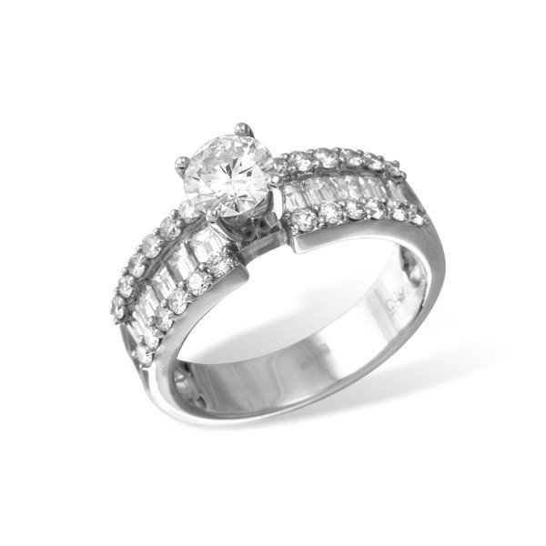 Кольцо из белого золота с бриллиантами Кольцо из белого золота с бриллиантами