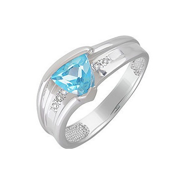 Серебряное кольцо с топазом 