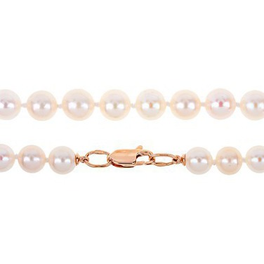 Колье из красного золота с жемчугом Колье из красного золота с жемчугом