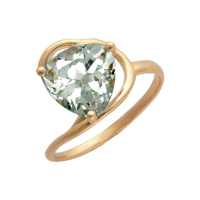 Золотое кольцо с празиолитом