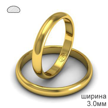 Обручальное кольцо для женщины из желтого золота