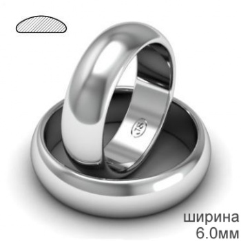 Массивное обручальное кольцо из палладия  Массивное обручальное кольцо из палладия