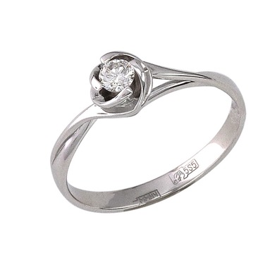 Кольцо с бриллиантом из белого золота Кольцо с бриллиантом из белого золота