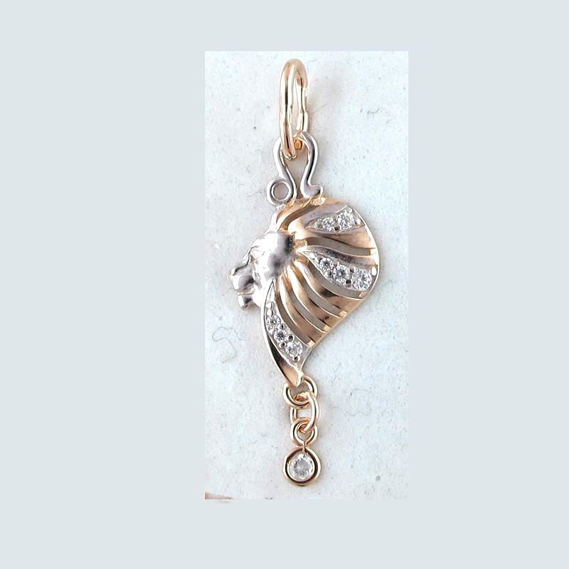 Золотая подвеска с фианитами Золотая подвеска с фианитами