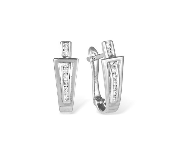 Серьги из белого золота с бриллиантами Серьги из белого золота с бриллиантами