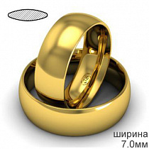 Широкое обручальное кольцо из желтого золота