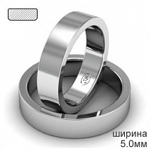 Прессованное женское обручальное кольцо из палладия