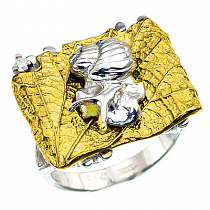 Серебряное кольцо Улитка