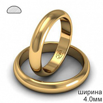Обручальное кольцо для мужчины из красного золота комфорт