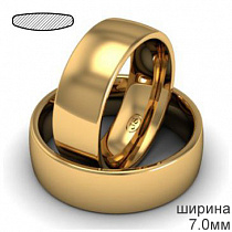 Солидное обручальное кольцо 7 мм из красного золота для него