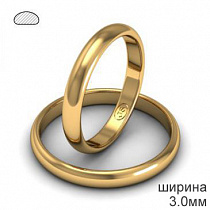 Обручальное кольцо мужское из красного золота