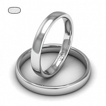 Мужское обручальное кольцо из платины тонкое
