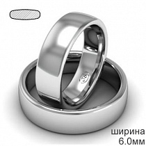Широкое мужское обручальное кольцо из белого золота