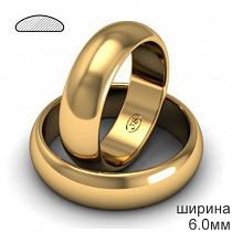 Широкое обручальное кольцо из красного золота