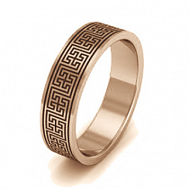 Обручальное мужское кольцо Miandress из красного золота