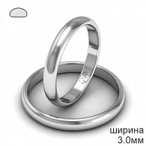 Женское обручальное кольцо из белого золота узкое