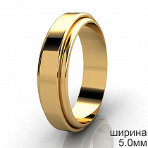 Обручальное женское кольцо Накатка из желтого золота