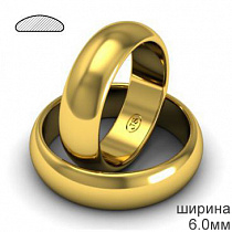 Широкие обручальные кольца из желтого золота