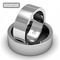 Широкое мужское обручальное кольцо 7 мм из платины