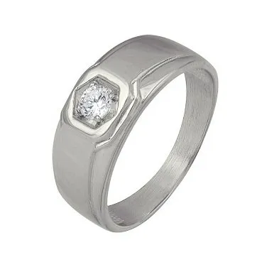 Печатка из серебра с фианитом Печатка из серебра с фианитом