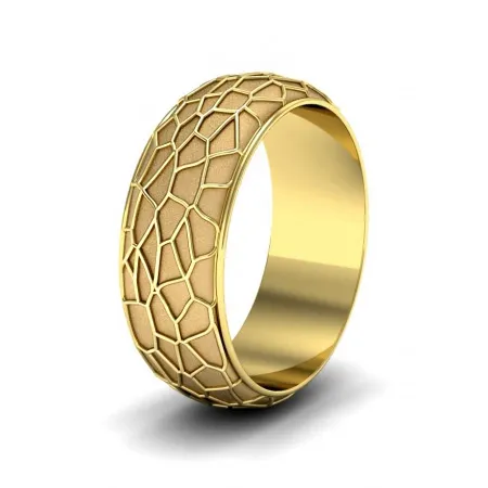 Обручальное кольцо паутинка из желтого золота Обручальное кольцо паутинка из желтого золота