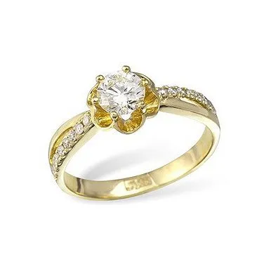 Кольцо из желтого золота бриллиант 0,5 карат Кольцо из желтого золота бриллиант 0,5 карат